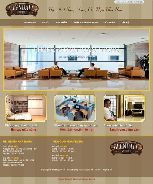 Thiết kế web nội thất đồ gỗ