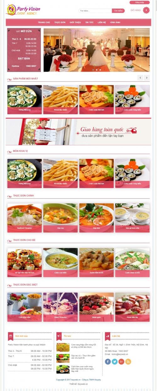 Thiết kế website bán đồ ăn