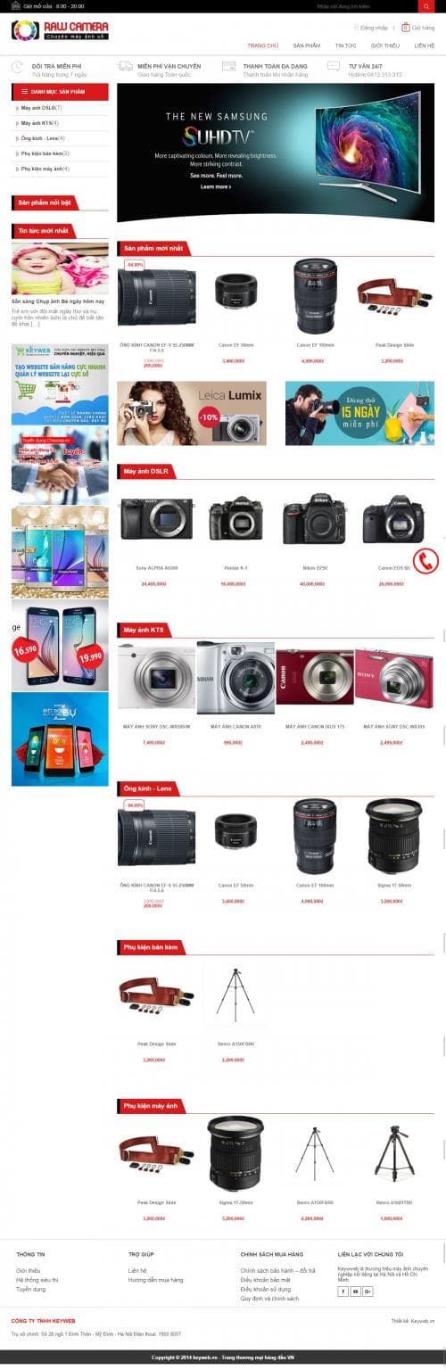 Thiết kế website bán máy ảnh