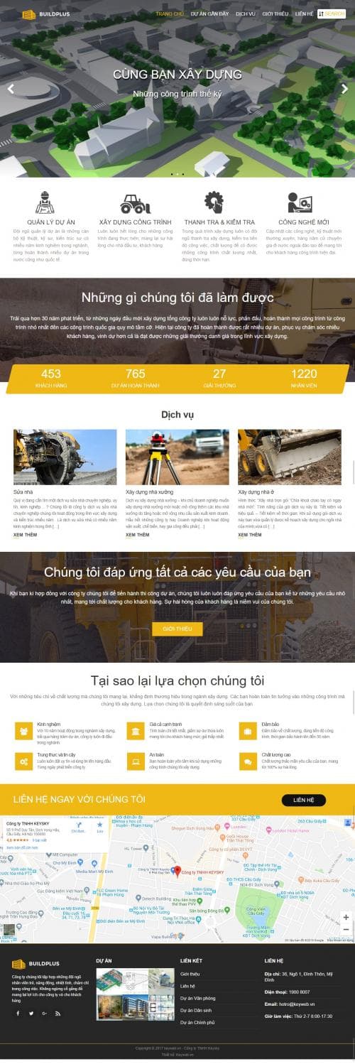 Thiết kế website công ty xây dựng