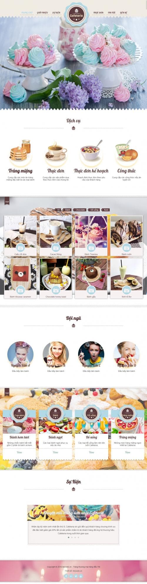 Thiết kế web shop bán kem