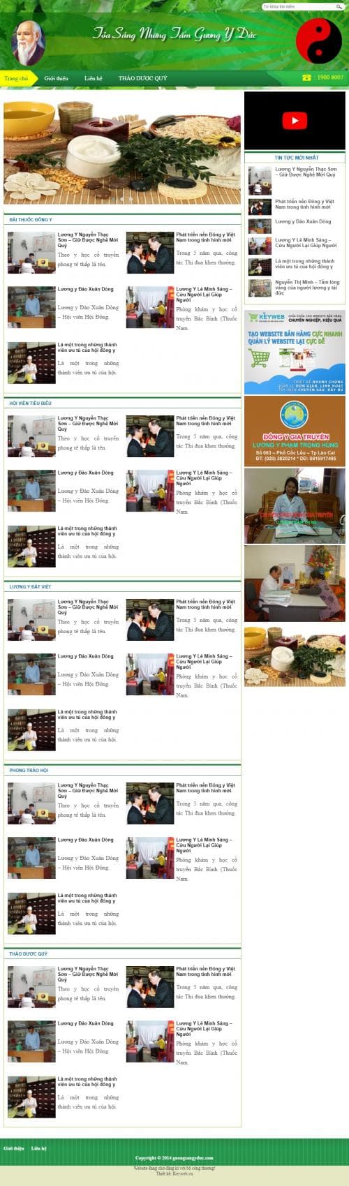 Thiết kế web bán thuốc đông y việt nam