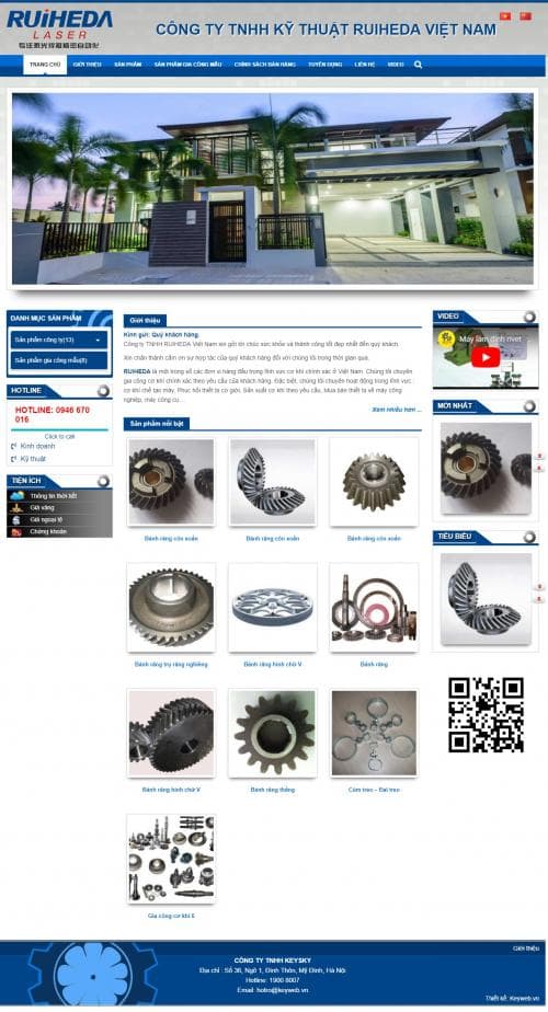 Thiết kế website công ty cơ khí chế tạo máy
