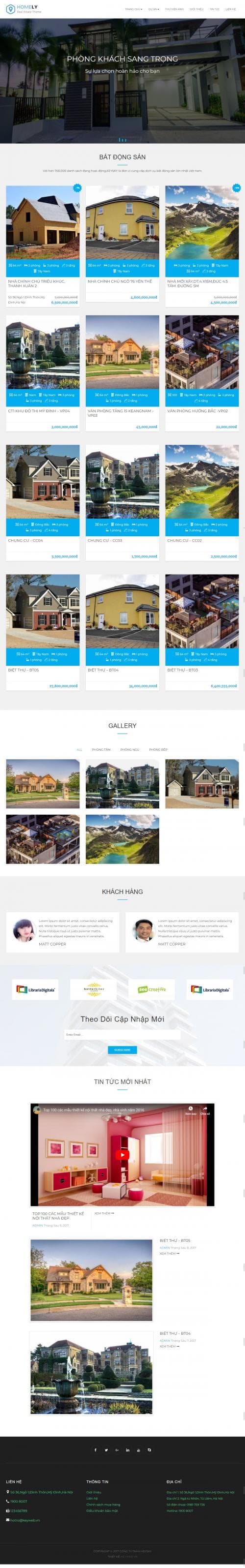 Thiết kế website bất động sản và nội thất