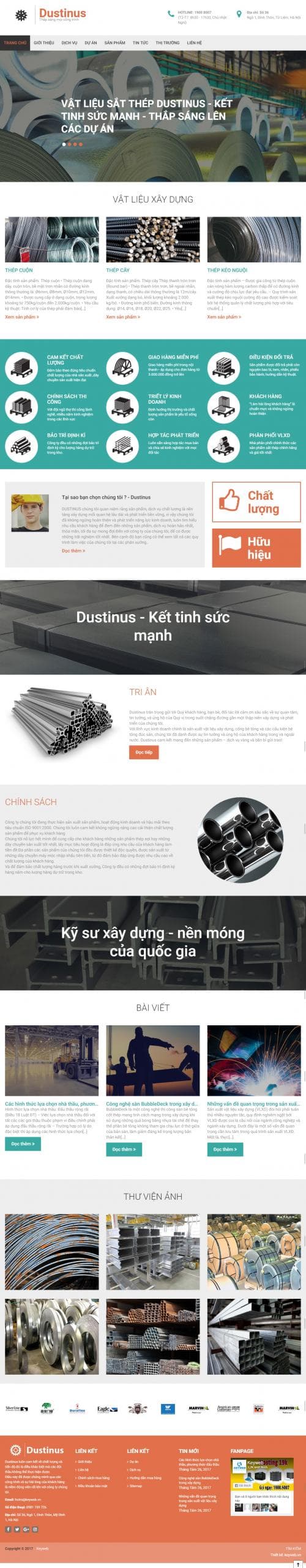 Thiết kế website bán vật liệu xây dựng