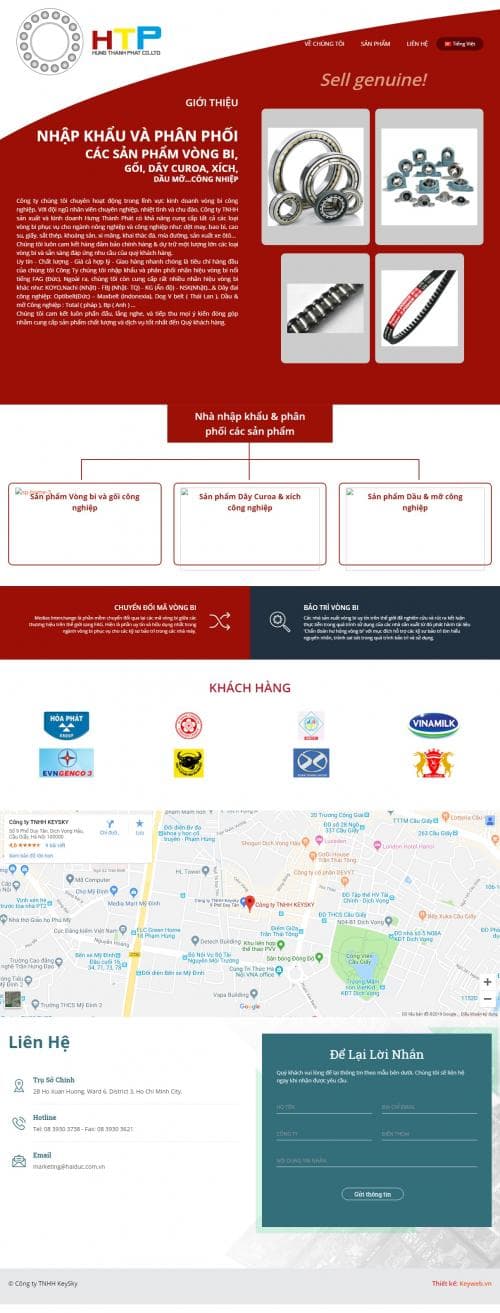 Thiết kế website công ty cơ khí