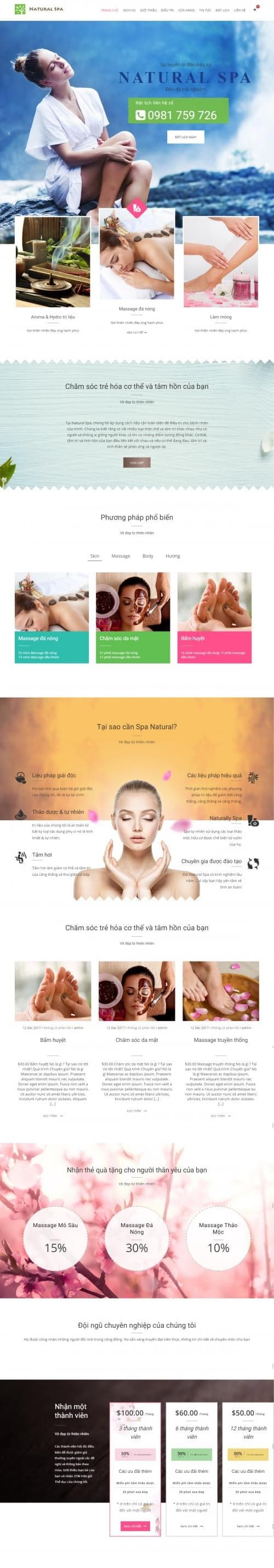 Thiết kế website làm đẹp