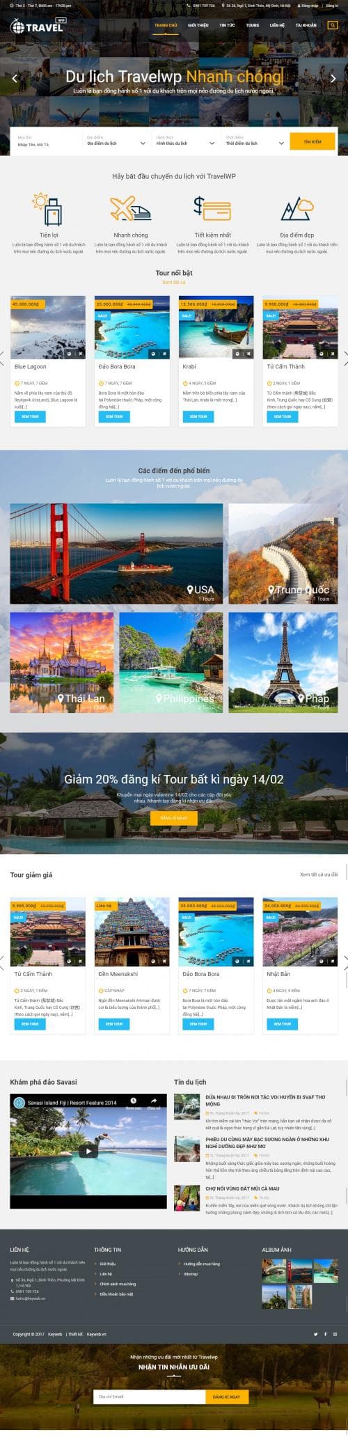 Thiết kế website dịch vụ du lịch 2