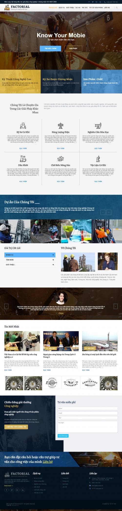 Thiết kế website công ty xây dựng 2
