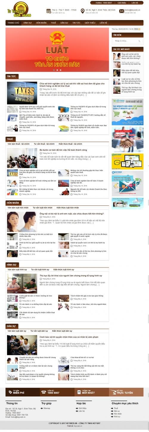 dự án website công ty luật