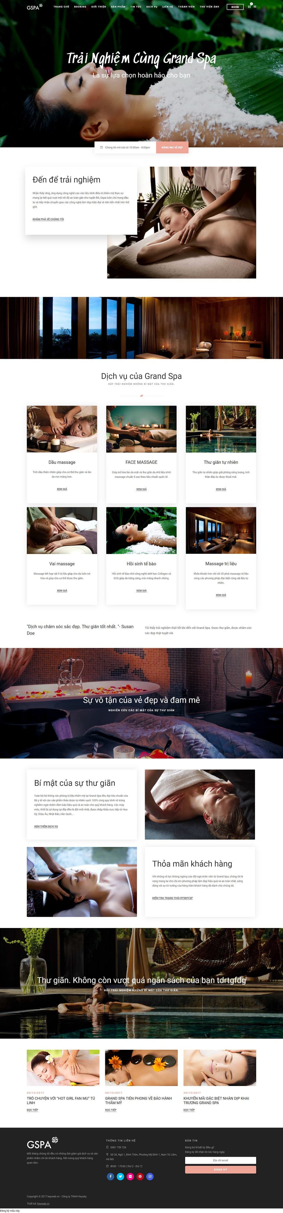 Mẫu website chăm sóc sức khóe Gspa