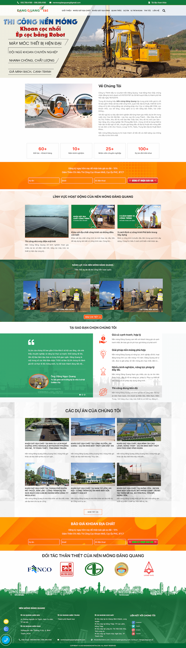 Hình ảnh dự án: Mẫu website xây dựng công trình