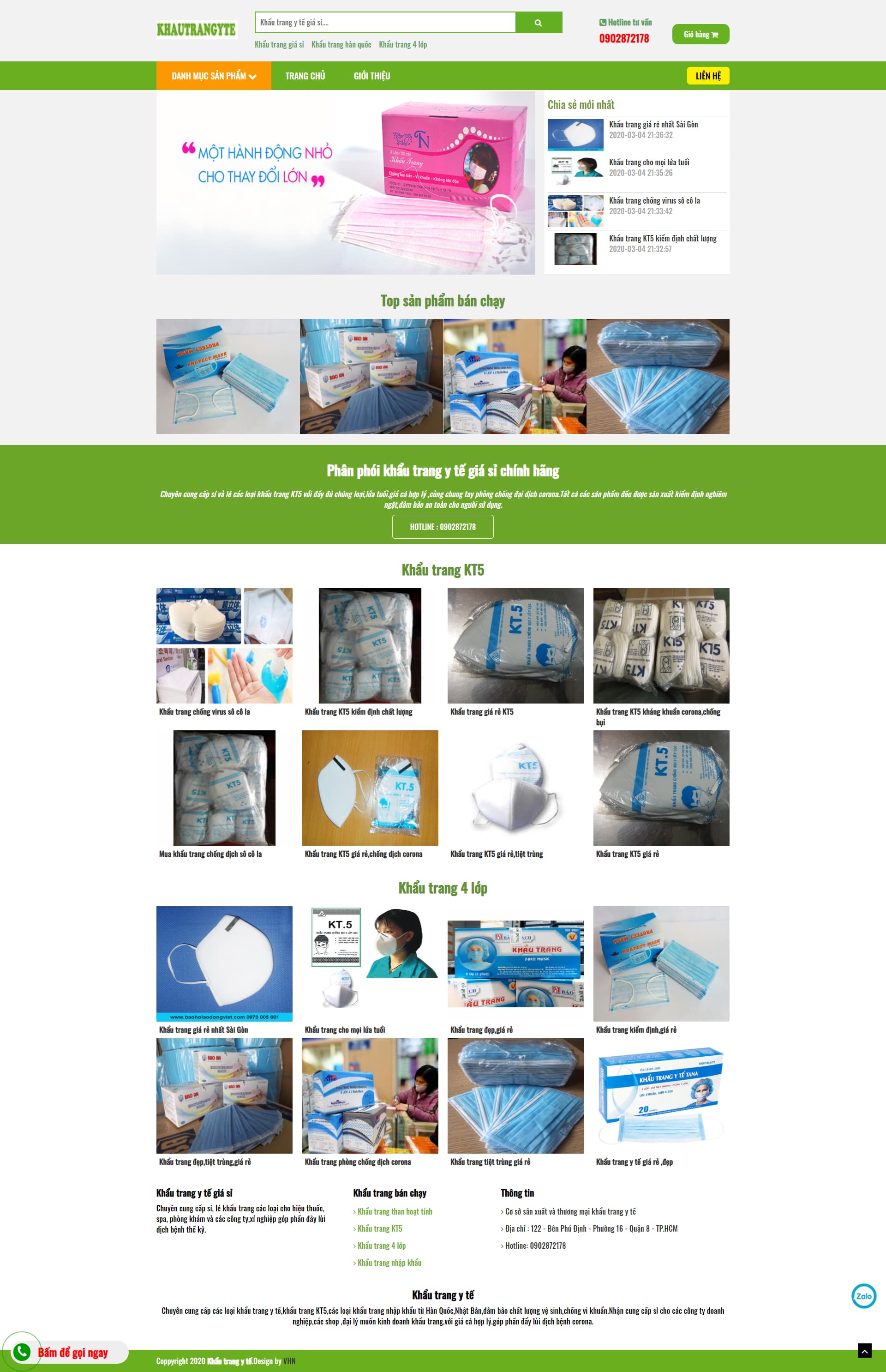 Mẫu website có sẵn - Bán hàng y tế - Giá bán 500K